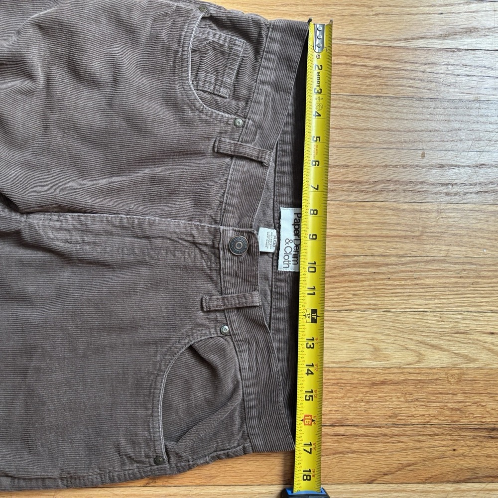 Paper Denim & Cloth Corduroy Pants Men's Brown Classic Straight Leg - 34X30 - Picture 10 of 12